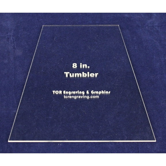 8" Tumbler Quilt Template - Actual Size -Clear 1/8" Acrylic