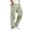 Light Green, variant on Mens Cargo Pants Drawstring Casual Hiking Pants Joggers Athletic Trousers Cotton Loose Straight Sweatpants for Men Red S
