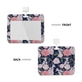 thumbnail image 2 of Susaid Rose Flowers Print ID Badge Holder with Double-Sided Windows Horizontal Hard Plastic Case Black Card Protector Pouch for Office School ID Credit Cards, 2 of 7