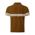 thumbnail image 4 of DDAPJ pyju Men's Quick Dry Polos Shirts Short Sleeve Striped Casual Summer Collared T Shirt Slim Fit Stretch Golf Shirts Prime Sales Brown XXL, 4 of 6