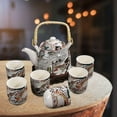 thumbnail image 1 of Tetera de cerámica con juego de 6 tazas, juego de té de , tetera de , tetera tradicional, juego de tetera de Kung Fu para pícnic, 1 of 8
