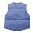 thumbnail image 4 of YHAJDS Kids Winter Coat 3-12Y Boys Girls Sleeveless Solid Color with Zipper No Hood Casual Warm Outerwear Jacket, 4 of 4