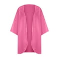 thumbnail image 4 of Dyegold Kimonos For Women Boho Fall Fashion 2023 Open Front Cardigans Tops Casual Chiffon Lightweight 3/4 Sleeve Coverups, 4 of 8