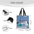 thumbnail image 4 of Naloa Lighthouse in Havana Tote Bag for Women, Foldable Tote Bag With Zipper, Large Shoulder Bag, Top Handle Handbag for Travel, Work, Shopping, 4 of 9