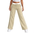 thumbnail image 4 of Women's Y2K Baggy Sweatpants Striped Wide Leg High Waisted Track Pants Casual Drawstring Jogger Pant with Pockets, 4 of 6