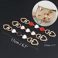 thumbnail image 2 of Purse Strap Extender for LV Pochette Accessory, Metal Chain Handbag Handle Replacement Crossbody Shoulder Bag Charms (2 Pack Red-White-red), 2 of 5