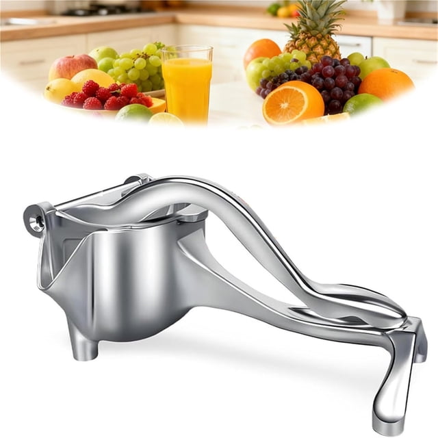 Kadlawus Manual Stainless Steel Mini Juicer for Kitchen, Handheld Fruit Grinder Kitchen Gadget, Aluminum Alloy Filter Manual Juicer for Lemon, Orange, Ginger