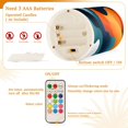 thumbnail image 5 of Yayeee Flameless Candles with Remote Flickering Battery Operated Multi Color Changing, Green Abstract Wavy, 5 of 7