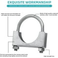 thumbnail image 4 of 4.5 inch Heavy Duty U-Bolt Exhaust Clamp for 4.5" OD Exhaust Tail Pipe Diameter, Stainless Steel Muffler U-Bolt Clamps, Pack of 2, 4 of 7