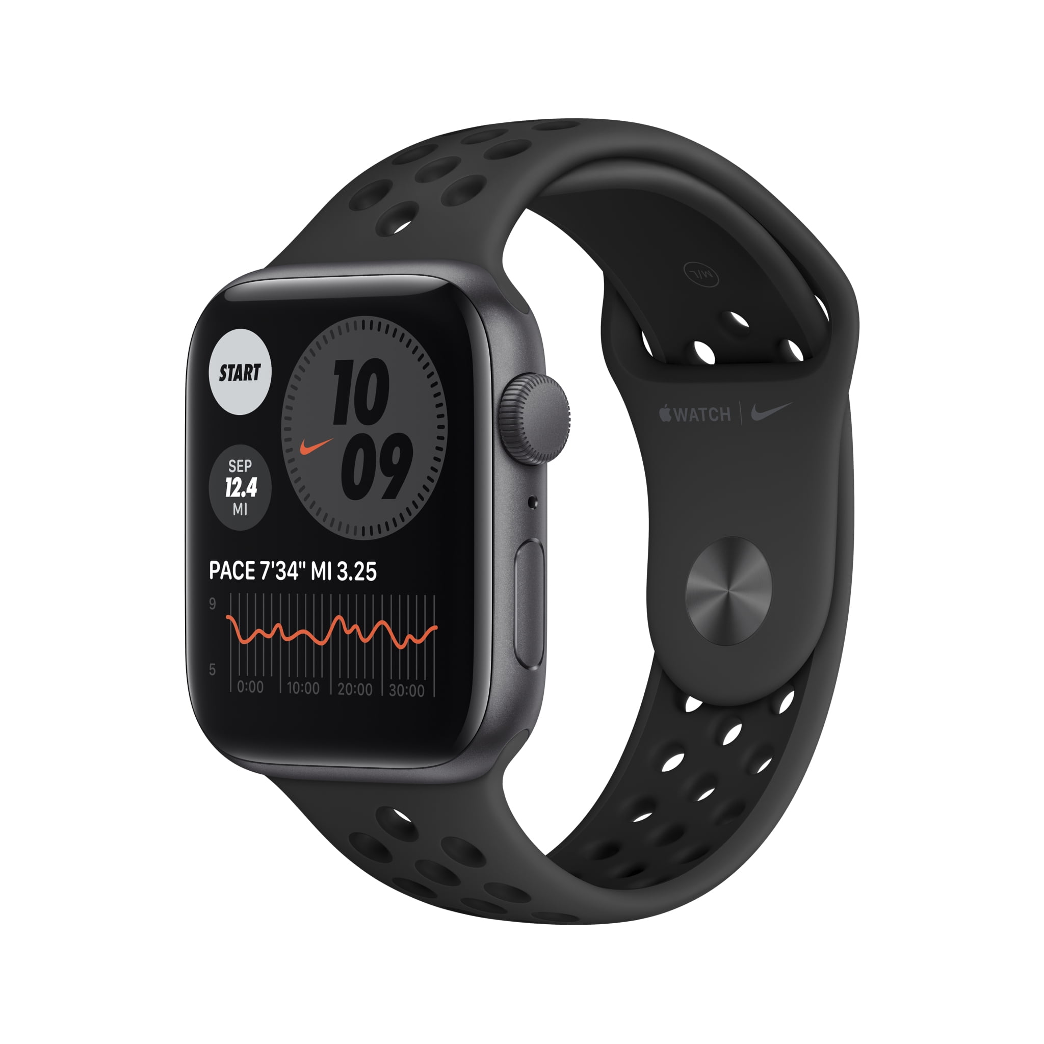 Apple Watch Nike SE GPS, 44mm Space Gray Aluminum Case with  Anthracite/Black Nike Sport Band - Regular