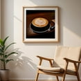 thumbnail image 5 of Coffee Latte - Photography Coffee Café Kitchen Decor Breakfast Restaurant Decor Moody Bar Oak Framed Wall Art Print 12 x 12 inches, 5 of 8