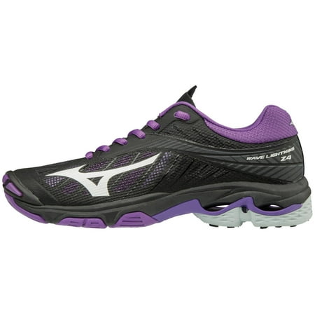 Mizuno Women's Wave Lightning Z4 Volleyball Shoe, Size 13, Black-Violet (906B)
