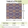 thumbnail image 2 of Stylish Boho Floral Square Tablecloth 34x34 Inch with Fitted Edge for Various Table Settings, 2 of 6