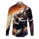 thumbnail image 3 of Camisetas con estampado 3D de astronauta espacial para hombre, camisetas casuales de manga larga con botones, ropa de calle, blusa de gran tamaño para hombre, 3 of 5