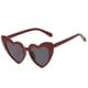 thumbnail image 1 of Gafas de Sol con Forma de Corazón, Estilo Retro, Accesorios de Moda, Policarbonato Ligero, Originales, Ideales para Fotos, Compras, Fiestas, Decoració , rojo gris, Multi, 1 of 6