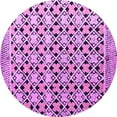 thumbnail image 1 of Ahgly Company Indoor Round Abstract Purple Modern Area Rugs, 3' Round, 1 of 4