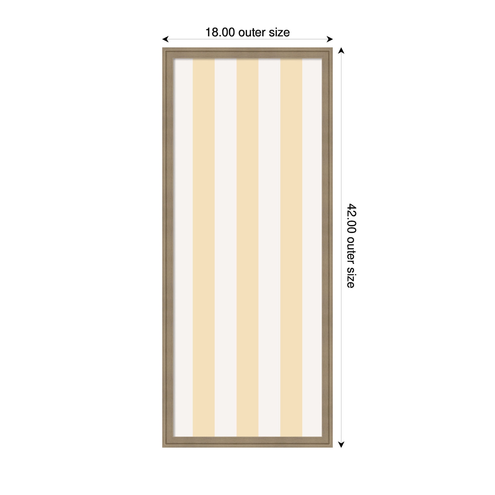 Kate and Laurel Framed Fabric Pinboard 18 x 42,  Printed Linen Classic Bulletin Board for Use as a Vision Board or Wall Organization, Florence Light Brown Frame