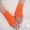 Orange, variant on Winter White Women Girl Knitted Arm Fingerless Keep Warm Gloves Soft Mitten