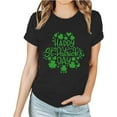 thumbnail image 1 of Meichang St Patricks Day T-Shirt Femme Vert Trèfle à Quatre Feuilles T-Shirts Graphiques Hauts Verts Décontracté Manches Courtes Col Rond T-Shirts St Patricks Day Liquidation, 1 of 3