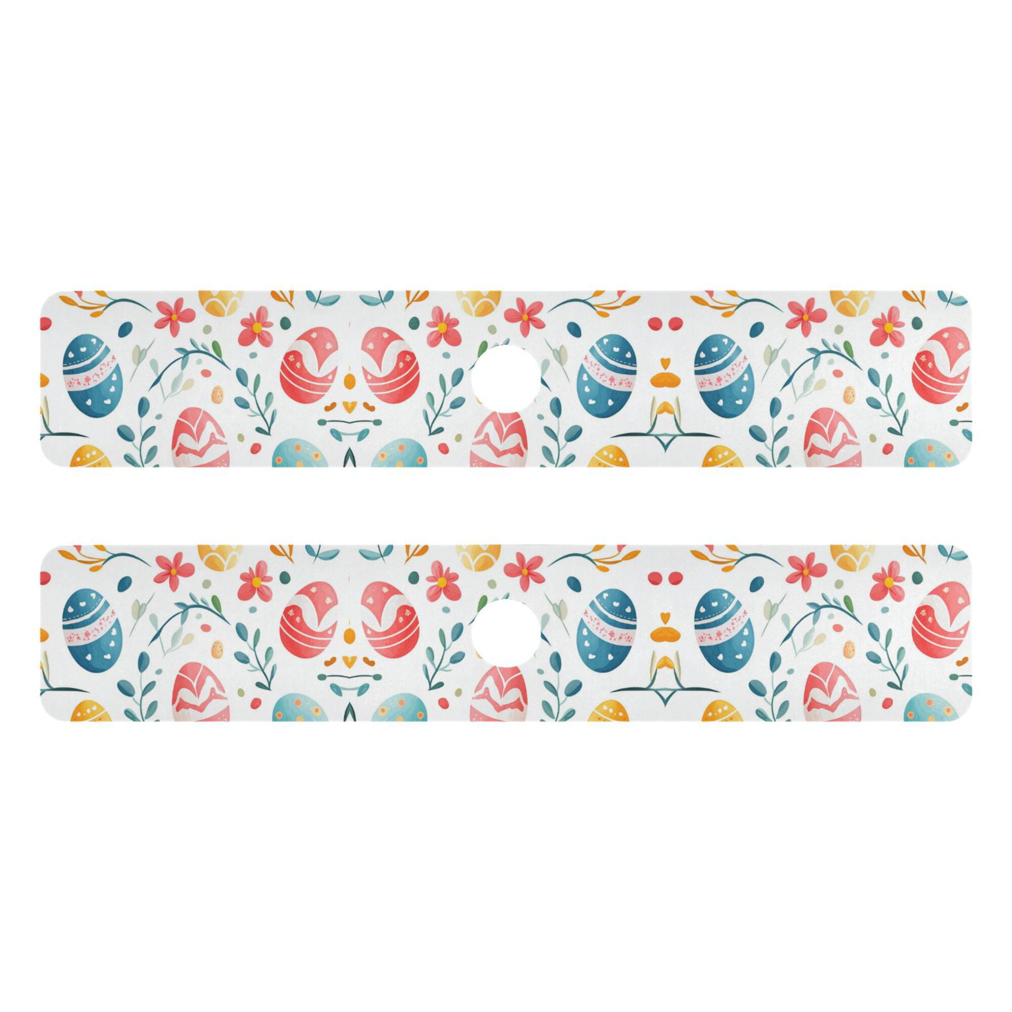 Yayeee Faucet Mat for Kitchen Sink 30" Diatomite Long Splash Guard Pad, Cute Easter Eggs, 2 Pack