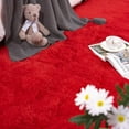 thumbnail image 5 of YJ.GWL Fluffy Area Rugs Plush Shaggy Rug Fuzzy Carpet for Bedroom Nursery Home Decor,5.3'x7.5',Red, 5 of 6