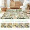 thumbnail image 6 of Garvee 2'x6' Kitchen Runner Rug Non-Slip Hallway Bedroom Rug Vintage Floral Distressed Rug for Laundry Room, Green Multi, 6 of 7
