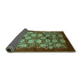 thumbnail image 2 of Ahgly Company Indoor Round Oriental Turquoise Blue Industrial Area Rugs, 8' Round, 2 of 4