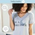 thumbnail image 2 of Hello Mello Let Me Sleep Lounge Sleepshirt V-Neck Short Sleeve Sleepwear, Be A Dreamer Medium/Large (Women's), 2 of 8