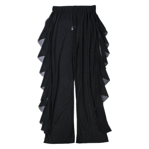 Multitrust women's transparent mesh loose beach bikini bottom cover