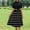 01 Black, variant on Weiqiqre Athletic Dress for Women Flowy Short Sleeve Empire Waist Summer Crewneck Midi Length Fashion Belted Sundresses for Women