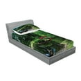 thumbnail image 2 of Ambesonne Nature Fitted Sheet & Pillow Sham Set, Japanese Garden Lake, Twinxl, Green Blue, 2 of 2