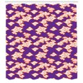 thumbnail image 3 of Asian Shower Curtain, Indonesian Batik with Abstract Swirl Shapes Bohemian Hippie Design, Fabric Bathroom Set with Hooks, 69W X 75L Inches Long, Purple Vermilion and White, by Ambesonne, 3 of 3