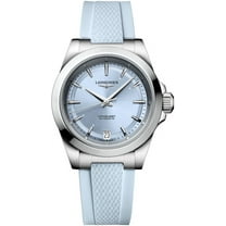 Longines Conquest Automatic 34mm Blue Dial Rubber Strap Women's Watch L3.430.4.92.9