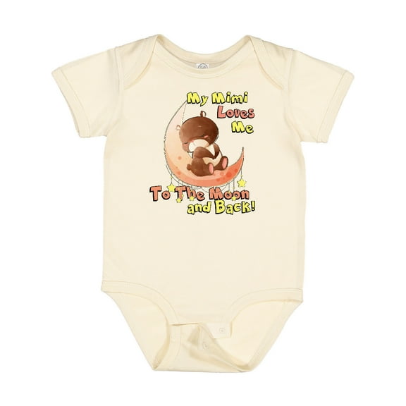 Inktastic My Mimi Loves Me to the Moon and Back Boys or Girls Baby Bodysuit