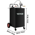VEVOR Gas Caddy , 30 Gallon, Gas Storage Tank & 4 Wheels, with Manuel Transfer Pump, Gasoline