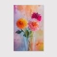 thumbnail image 2 of Dahlia Flower Canvas Wall Art 8x12 inches - Rustic Floral Dahlia Flower Canvas Wall Decor Antique Botanical Artwork, 2 of 5