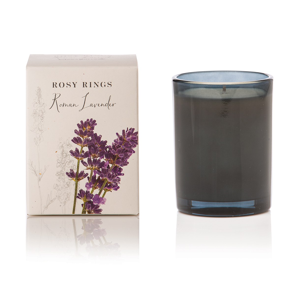 Accent Pressed Floral Candle - Roman Lavender