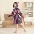 thumbnail image 3 of DIXRUYEE Bathrobes Belt Hooded Colorful Flight Creative Pattern, 3 of 8
