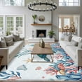 thumbnail image 3 of Turtle Coastal Area Rugs 5'x8', Washable Small Throw Rugs for Classroom Bedroom, Summer Beach Ocean Shell Jellyfish Starfish Indoor Outdoor Rug Non-Slip Low Pile Carpet Runner Reversible Floor Mats, 3 of 8