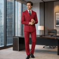 thumbnail image 3 of HBDesign Mens Summer 2 Piece Double Breasted Suit Set Quick Dry Peak Lapel Blazer Pants Business Formal Wedding, 3 of 6