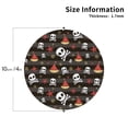 thumbnail image 2 of Honeii Pirate skull Print Leather Coaster Set of 4, Ideal for Safeguarding Your Furniture from Drinks Spills and Effortless cleanup-Round Shape, 2 of 6