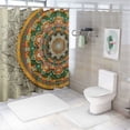 thumbnail image 7 of Orinice Mandala Bathroom Decor Set with Hooks - Colorful Luxurious Graphic Print Polyester Fabric Chic Modern Shower Curtain 36x72, 7 of 7