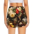 thumbnail image 2 of Lsque Elegant Still Life Roses Printed Women's Running Shorts with Liner Pockets,Elastic Quick Dry Workout Athletic Gym Yoga Shorts,Womens High Waist Shorts-Medium, 2 of 9