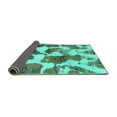thumbnail image 2 of Ahgly Company Indoor Rectangle Oriental Turquoise Blue Modern Area Rugs, 3' x 5', 2 of 4