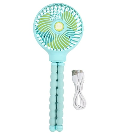 

Windable Handheld Fan With Rechargeable Battery 3 Speed Usb Fan Blue