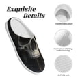 thumbnail image 5 of KLL Gold Pattern Skull Pattern Adult Unisex Cozy Slippers,Fuzzy Slip-on Slippers TPR Sole Slippers Comfort Plush Home Footwear for Indoor & Outdoor-39/40, 5 of 7