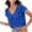 Dark Blue, variant on Women's White V-Neck Short Sleeve Knit Cardigan Sweater Lightweight Open Front for Layering