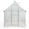 thumbnail image 2 of Resenkos 6x8 FT Polycarbonate Greenhouse, Outdoor Walk-in Green House with Vent Window, Hinged Door, Rain Gutter, Heavy-Duty Aluminum Hot House for Backyard Garden, 2 of 12