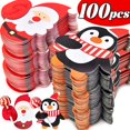thumbnail image 2 of Tarjetas de papel de piruleta navideña, paquete de dulces de Navidad, envoltura de regalo para niños, Papá Noel, decoración de pasteles de azúcar, suministros para fiestas de Año Nuevo, 2 of 4