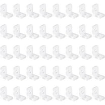 40Pcs Brackets Transparent Clear Plastic Corner Bracket 90 Degree Support Shelf Corner Brace Right Angle Bracket